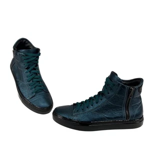 Habbot Damen Gr. 38 EU 7US Midnight Blue High Top Zip Schuhe Made in Italy Selten - Bild 1 von 17