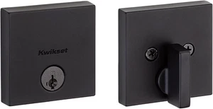 Kwikset Downtown Deadbolt 0.5" x 2.63" x 2.63", Matte Black - Bild 1 von 1
