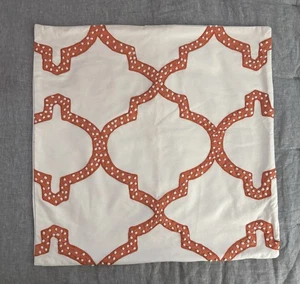 POTTERY BARN Kissenbezug Natur/Orange 24" x 24" Euro Schein Knopfverschluss - Bild 1 von 7