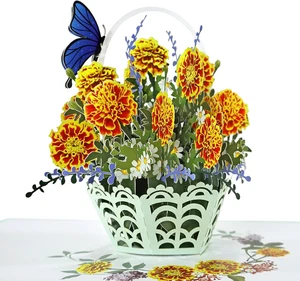 CUTPOPUP Marigold - Geburtstagskarten für Frauen, Muttertagskarte, Pop-Up-Geburt - Bild 1 von 8