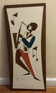 Vintage Abstract Painting Modern Art Wall Hanging abstract musician Roma - Picture 1 of 1