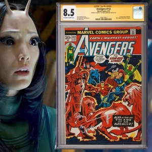 CGC 8.5 SS Avengers #112 signed by Pom Klementieff 1st Mantis GOTG - Picture 1 of 2