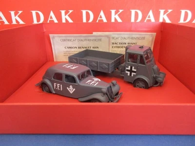 Die cast 1/43 Set 2 pezzi Citroen Traction 11 AL & Renault AHN Liberation Paris - Immagine 1 di 4