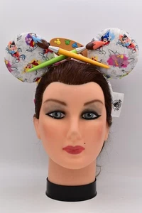 Disney Parks Ink & Paint Mickey Minnie Mouse Ears Paintbrush Headband Rare - Picture 1 of 12