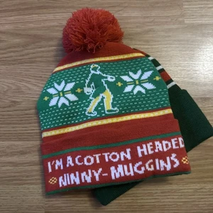 Paquete de 2 gorro tejido Buddy The Elf para adultos con pompón rojo verde sombrero de invierno Navidad - Imagen 1 de 3