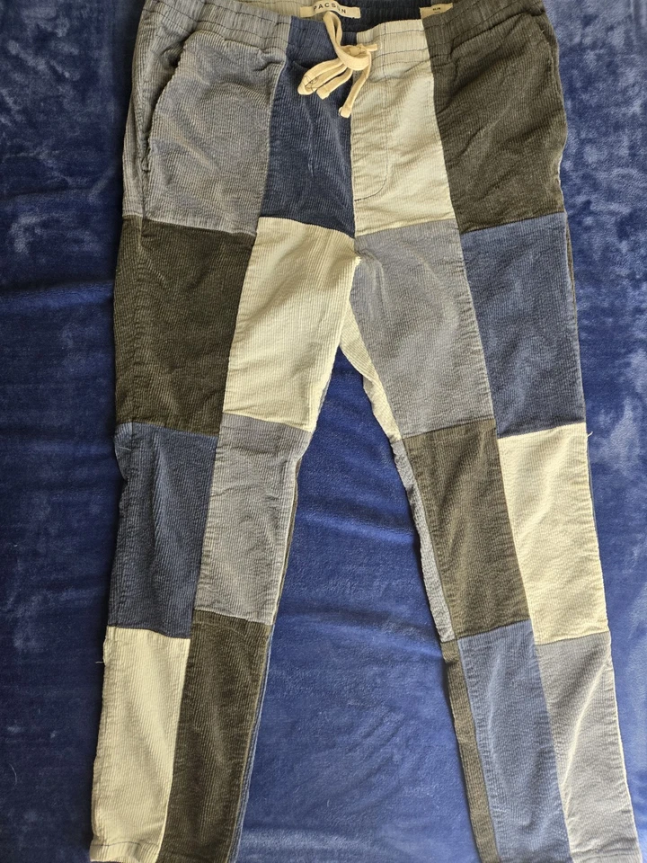 Joggers PacSun Patchwork Pana Calce Ajustado Multicolor Para Hombre 30x34 M Foto 1 de 3