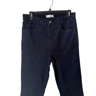 Pantalones de pana LOFT azul marino para mujer tiro alto pierna ajustada informales talla 28 Foto 1 de 4
