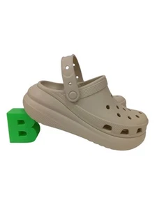 CROCS Women’s Beige Platform Slip-On Shoes UK Size 5 Lightweight Brand New Tags - Picture 1 of 11