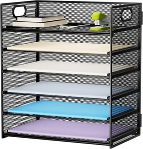 Marbrasse 6 Ebenen Papier Organizer Brief Ablage - Mesh Schreibtisch Datei Organizer mit - Bild 1 von 7