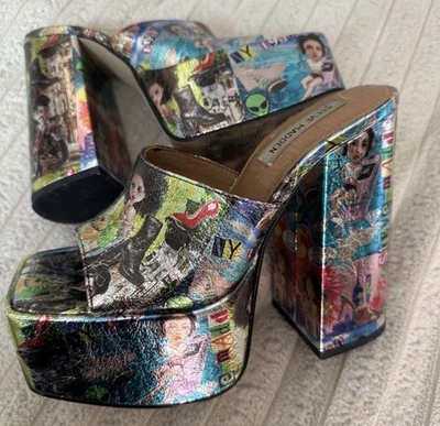 Steve Madden Trixie Plataforma Tacón Bloque Zapatos 8.5 RARO 2000s 1990s Nostalgia Foto 1 de 4