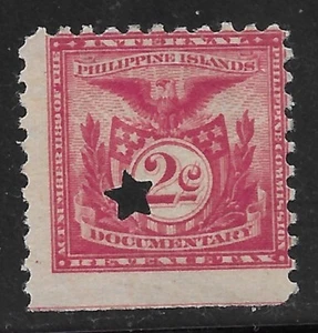 US Philippine Islands Revenue Documentary PI W71 MNH OGš„SECURITY MARKš„"Star"R - Picture 1 of 2