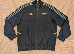 NEW Arsenal Adidas SMALL S CARBON ANTHEM CONDIVO JACKET 22/23 BLACK GOLD AWAY - Picture 1 of 6