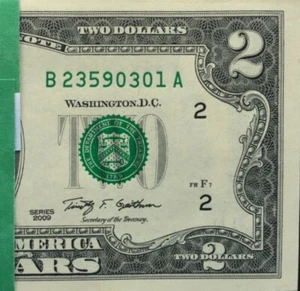 (1) $2 dollar bill ,consecutive ,Crisp,Gem ,Uncirculated - Picture 1 of 3