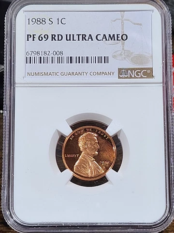 1988 S Lincoln 1c, NGC Certified PF 69 UCAM RD, 008 Cover