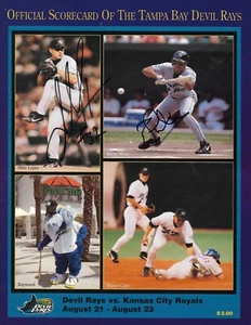 Cuadro de mando autografiado de los Rayos del Diablo de Tampa Bay: Randy Winn: Albie López - Imagen 1 de 2