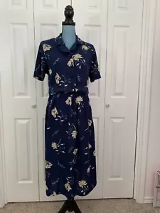Set 2 pezzi gonna top vintage anni 90 Sag Harbor blu floreale taglia midi large petite - Foto 1 di 6