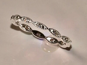 Anillo de plata de ley 925 filigrana elegante con circonitas mal de ojo anillo de amuleto - Imagen 1 de 12