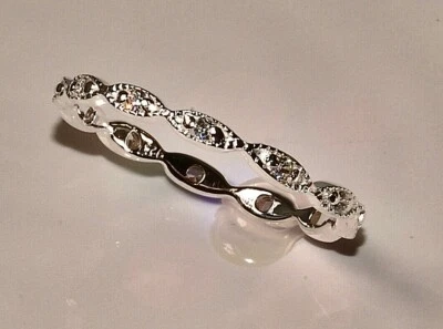 SterlingSilber 925 Ring filigran pfiffig mit Zirkonia Böser Blick Amulettring - Bild 1 von 4