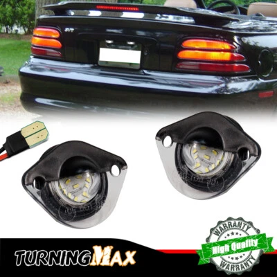 Par de lámparas de lente de luz de matrícula "FULL LED" para Ford Mustang 1994-2004-blanco Foto 1 de 4