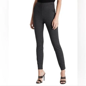 Express High Waisted Ponte Knit Gray Tweed Leggings Large - Picture 1 of 6