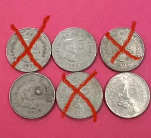 (1) Moneda Filipinas 5 Piso Monedas Filipinas Antiguas Filipinas Dinero Moneda Cinco Pisos Mundo - Imagen 1 de 2