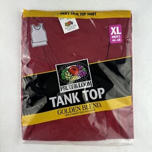 Fruit of the Loom Tank Top Rot Shirt XL 46-48 NOS Golden Blend 1998 Vintage - Bild 1 von 6