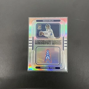 2022 Panini DONRUSS Óptica NFL MALIK WILLIS LOGOTIPOS LEGENDARIOS Clasificación RC Novato #LL-2 - Imagen 1 de 2