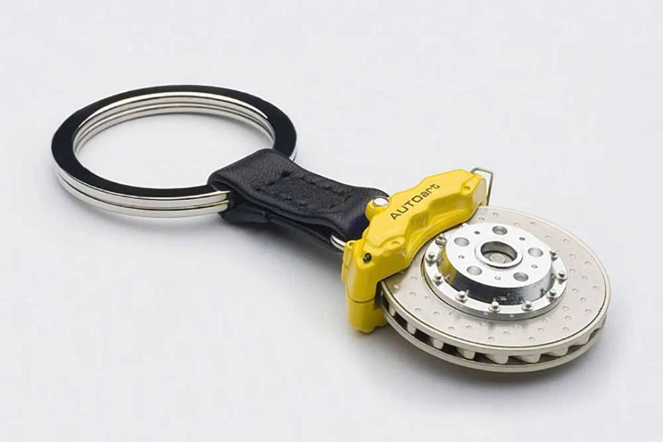 Autoart 6 Pots Caliper Brake Disc Keychain Yellow - Image 1 of 1