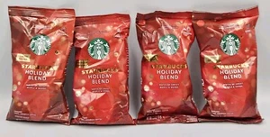 Lot Of 4 Starbucks Holiday Blend Herbal Notes Ground Medium Roast Coffee 2.5oz - Picture 1 of 4