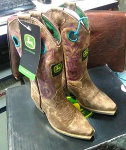 JOHN DEERE JD2241 TODDLER/LITTLE KID SNIP TOE WESTERN BOOT - Picture 1 of 7