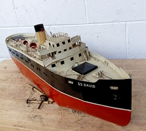Vintage Scratchbuilt Live Steam Model Boat – SS David WWII Hospital Ship – 37" - Picture 1 of 13