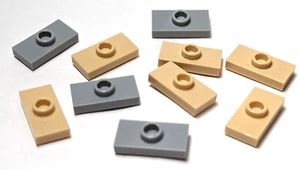 Lego-Menge 10-grau grau & hellbraun, Platte 1 x 2 mit 1 Noppen - Bild 1 von 1