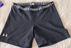 Pantaloncini a compressione Under Armour da donna heatgear vita elastica neri taglia Med - Foto 1 di 2