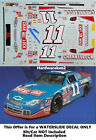 NASCAR DECAL #11 CHANNEL LOCK 2001 BGN CHEVROLET MONTE CARLO SLIXX 1/24