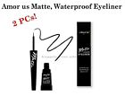 2 PCs Amor us Black Matte Waterproof Liquid Eyeliner- Brush Tip, Long Lasting