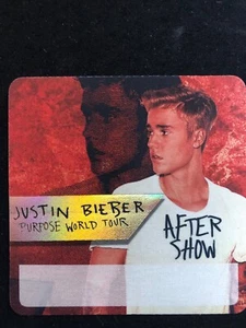 JUSTIN BIEBER SATIN Backstage Pass. " AFTERSHOW" - Picture 1 of 4