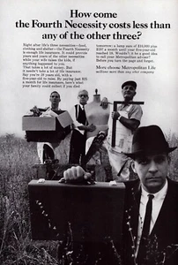 Metropolitan Life Insurance Man Suit Briefcase Necessity Vintage Print Ad 1964 - Picture 1 of 4