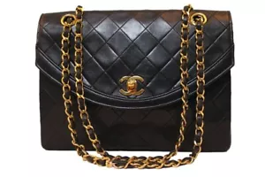 CHANEL Matelasse Lambskin 2-way Shoulder Bag Double Chain Shoulder Bag - Picture 1 of 12