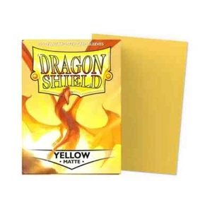 Dragon Shield Matte Yellow Sleeves 100ct - Standard Size - MTG Pokémon TCG - Picture 1 of 2