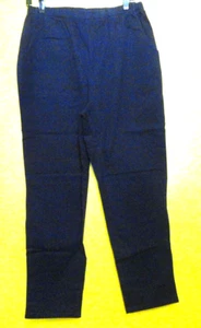 NEW DENIM & COMPANY PANTS A53351 NAVY BLUE L STRETCH🌺 - Picture 1 of 8
