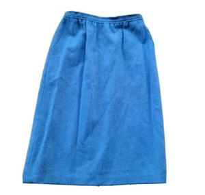 Bretton Place Vintage Women's Blue 100% Wool Lined Skirt Size 14 - Picture 1 of 10