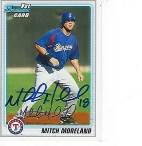 Bowman Prospects 2010 firmado por Mitch Moreland #BP37 - Texas Rangers - Imagen 1 de 1