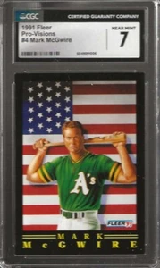 1991 FLEER PRO-VISION #4 MARK McGWIRE CGC RATED NEAR MINT 7 - Picture 1 of 2