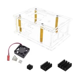 Custodia acrilica universale per custodia arancione Pi 3B facile accesso a tutte le porte - Foto 1 di 10