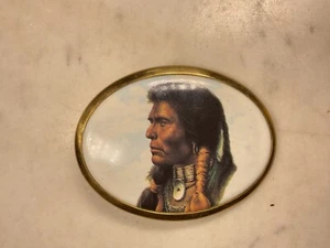 "Hebilla de cinturón indio americano de 3"" de largo" - Imagen 1 de 4