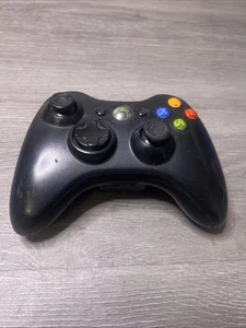 Official Microsoft Xbox 360 Wireless Controller Black Model 1403 Tested - Picture 1 of 2