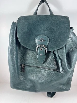 COACH Kleo 背包 钱包 绿色 森林 罕见 状况良好 阅读 — 第 1/4 张图片