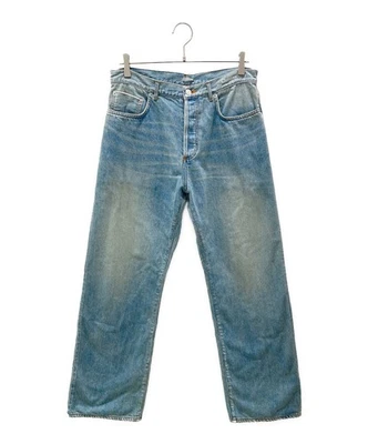 Calça jeans reta Christian Dior Logo Patch, azul celeste, tamanho 31 - Imagem 1 de 4