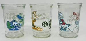 3 Vintage 1991 Welchs Jelly Gläser Tom und Jerry Tennis Baseball Football - Bild 1 von 7