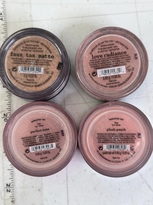 bareMinerals Lot of 4 Discontinued All-Over Face Color Blush Faux Tan Rose - Image 1 of 4